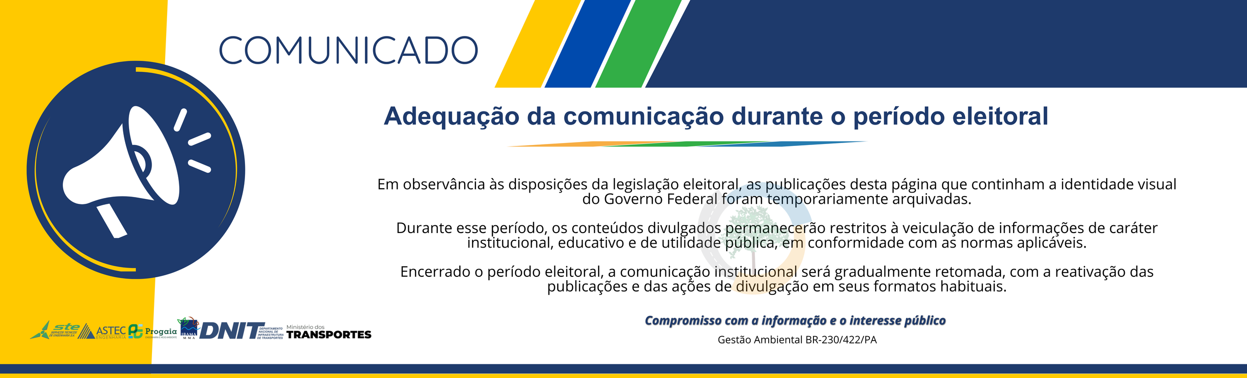 Adequação da comunicação durante o período eleitoral